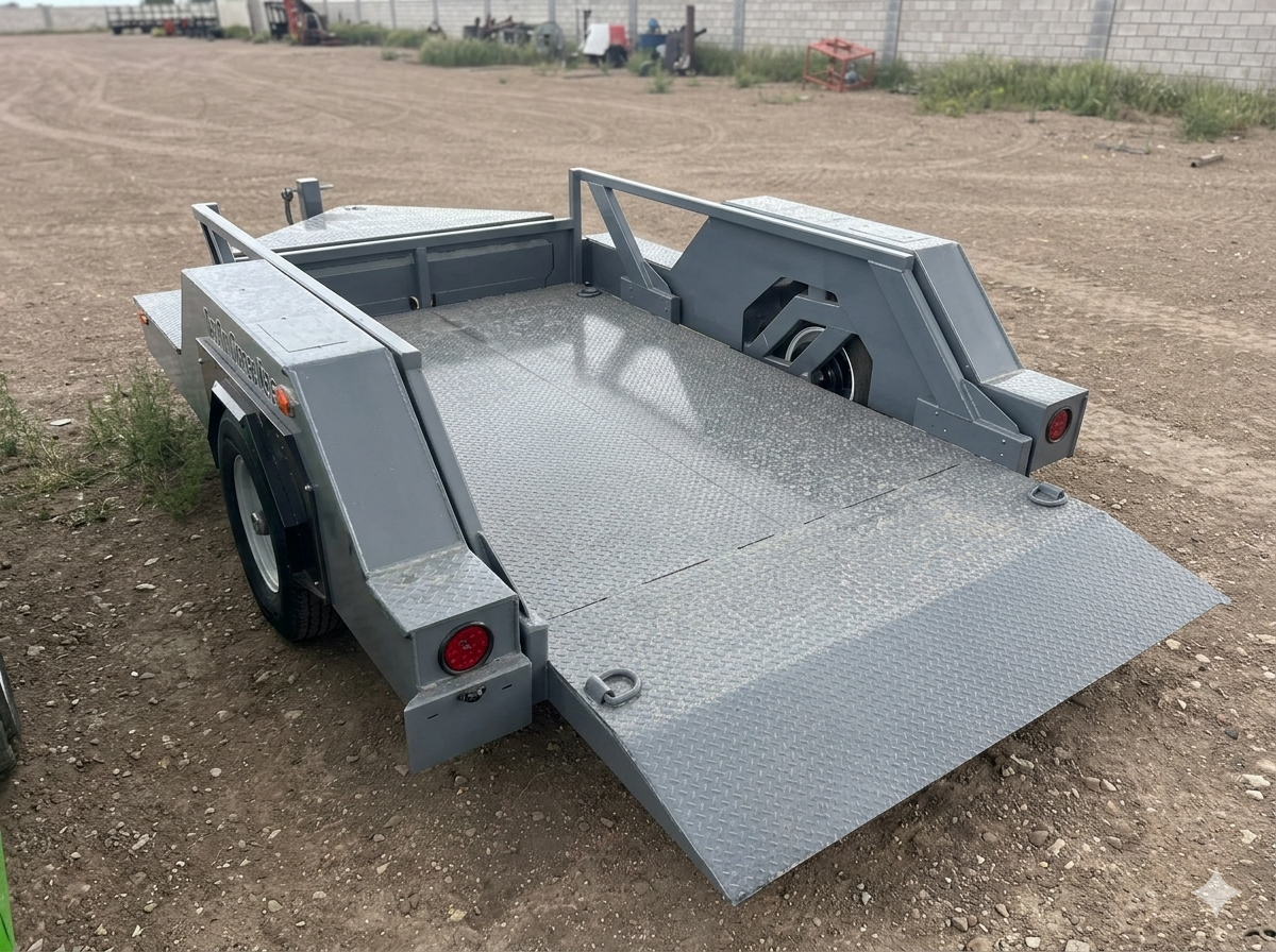 Professional 1-Axle Drop Deck Trailer